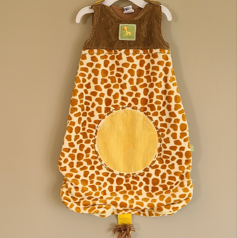 Baby Aspen Giraffe Print Sleep Sack - Brown and Yellow
